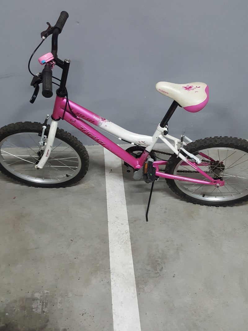 Bicicleta niña con ruedines de regalo
