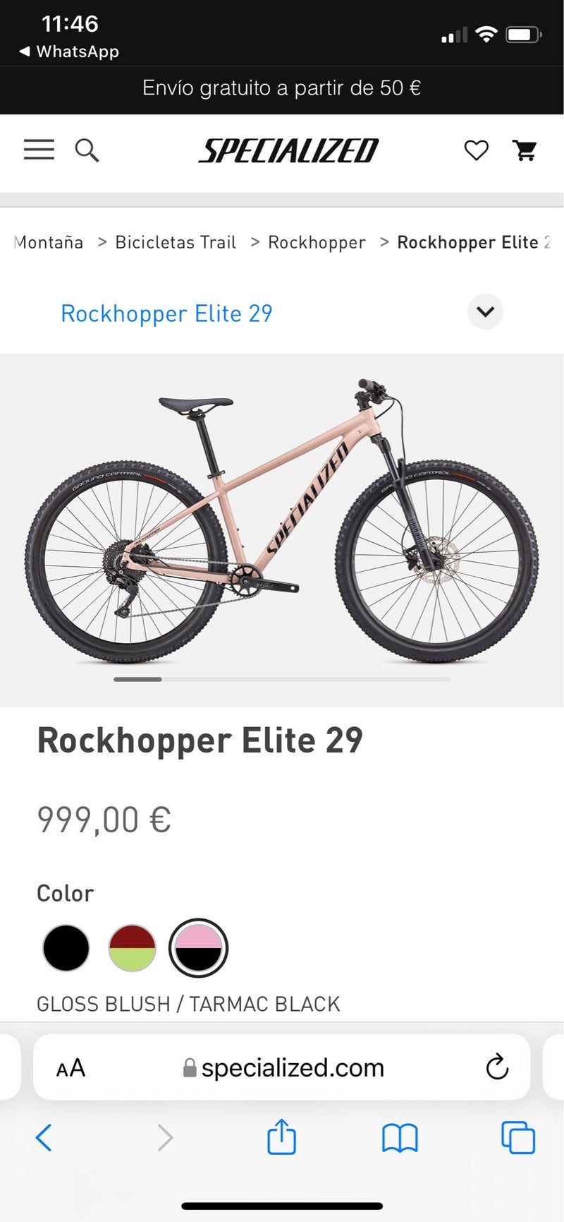 Bicicleta SPECIALIZED ROCKHOPPER ELITE 29 2021