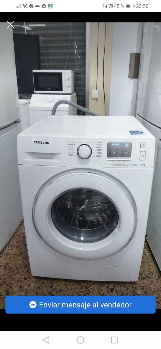 lavadora marca Samsung 8 kg 1200 R.P.N con garantí