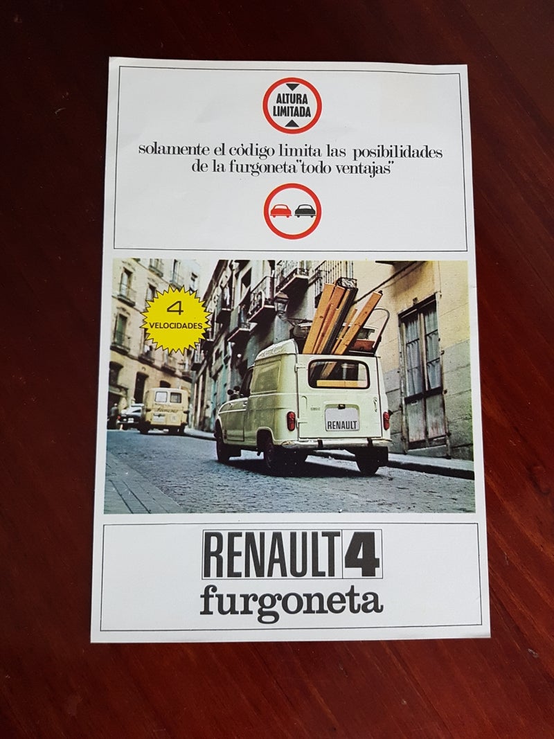 Renault 4 Furgoneta. Publicidad original 1966