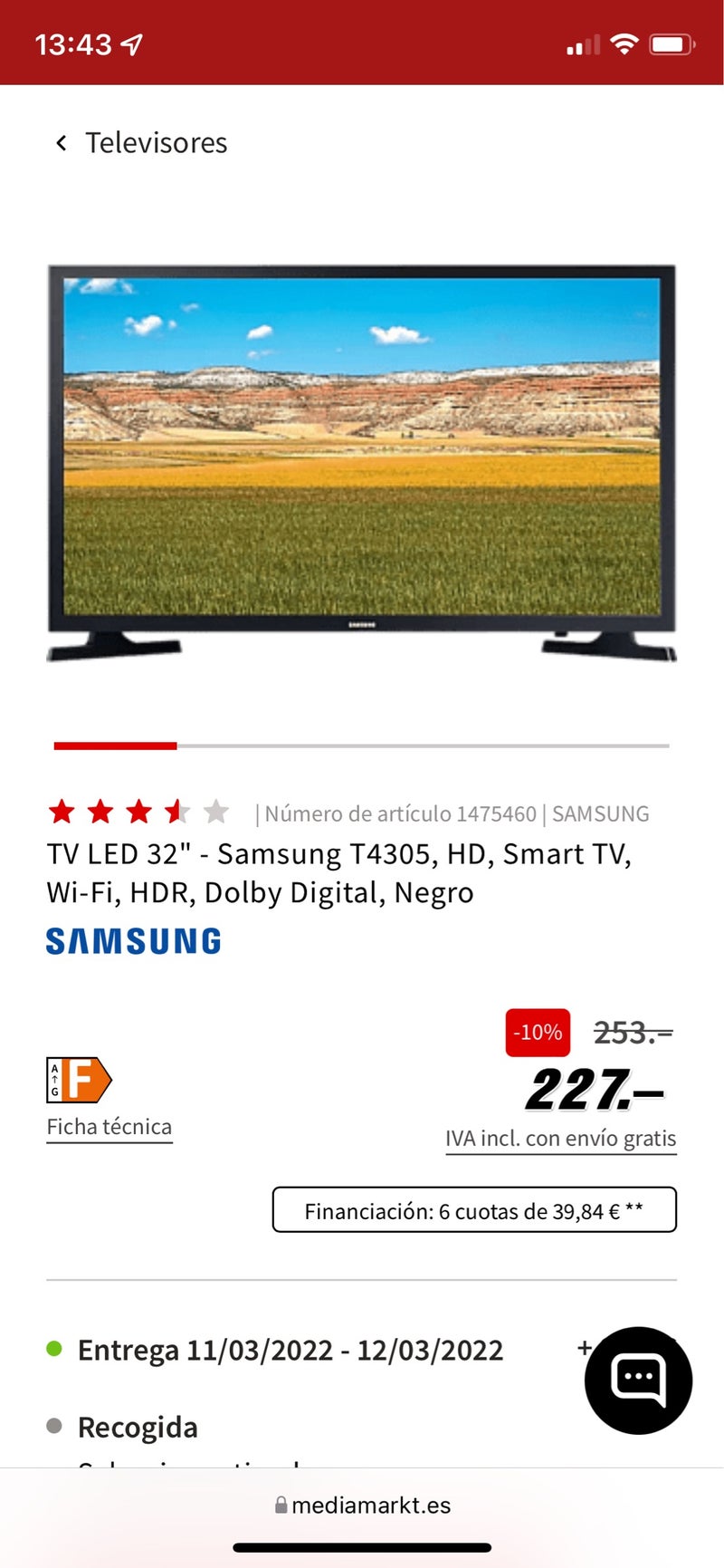 Samsung smart tv 32